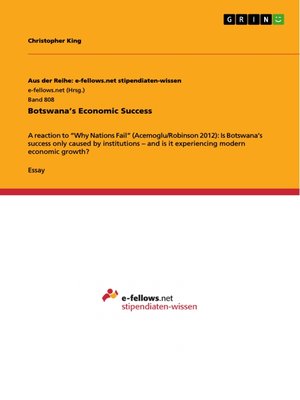 cover image of Botswana's Economic Success